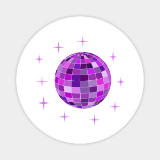 Groovy Disco Ball in Purple and Pink Magnet